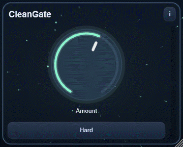 CleanGate interface - Simple gate/expander with hysteresis to stay clean and stable.