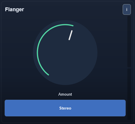 Flanger interface - Lightweight flanger with stable feedback and optional stereo phase offset.