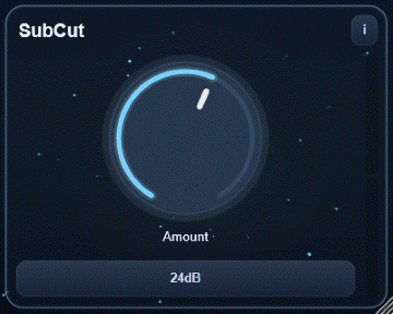 SubCut interface - Dedicated sub cleanup high-pass to remove unnecessary ultra-lows.