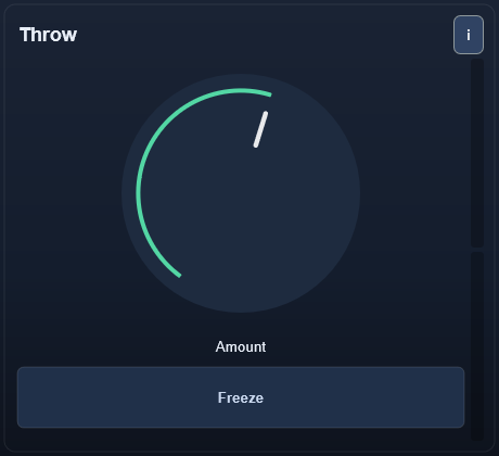 Throw interface - Automation-friendly throw delay; Freeze locks a tasteful loop without runaway.